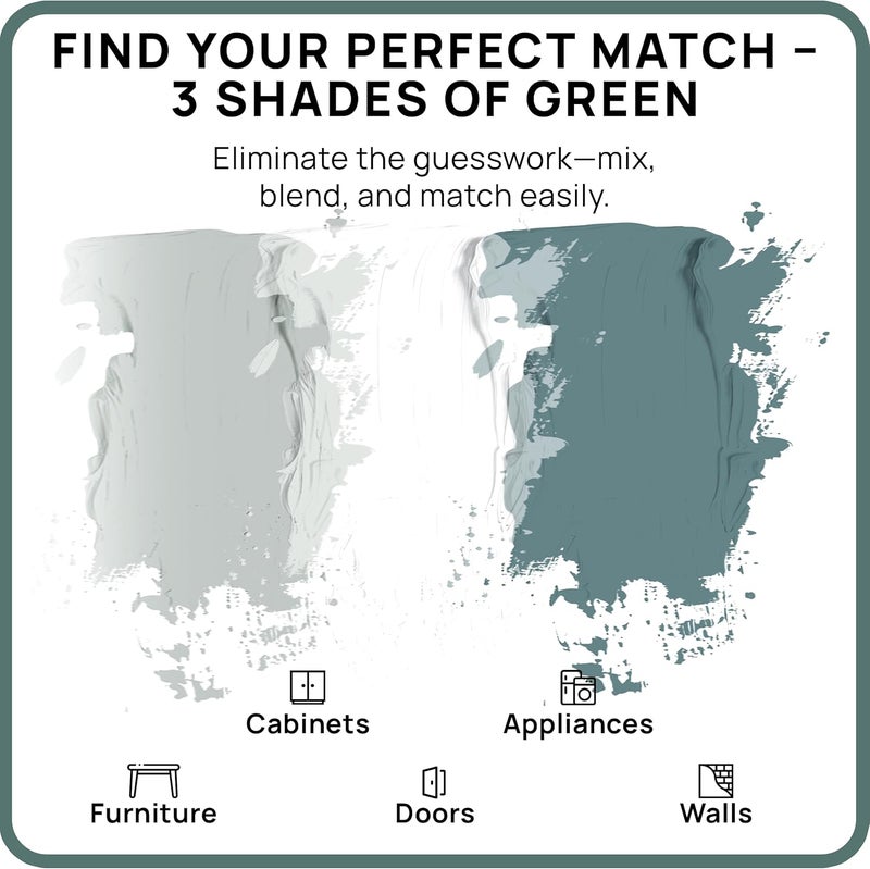 spot . Touch-Up Paint | Matte Finish for Cabinets, Walls, Doors & Furniture | Multi-Tone Green Repair Kit | Quick-Dry, Self-Priming, Low-Odor, Eco-Friendly | No-Sanding or Primer Needed | 3 Pack - Image 3